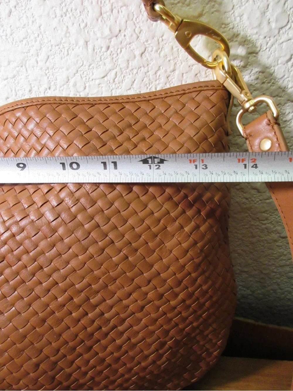 Quince Tan Woven Leather Shoulder Bag